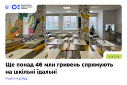 Ще понад 46 млн гривень спрямують на шкільні їдальні