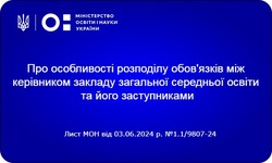 Директор чи заступник? Розмежовуємо повноваження відповідно до рекомендацій МОН